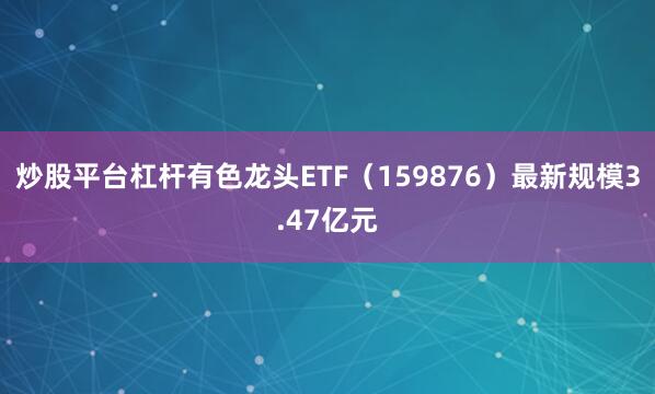 炒股平台杠杆有色龙头ETF（159876）最新规模3.47亿元